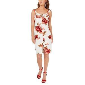 Crave‎ Fame Women's Floral Sleeveless Ruffle Dress - Size Medium